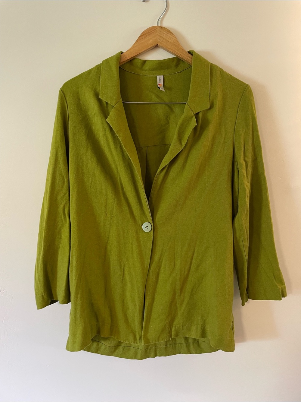 Olive Green Single-Button Blazer